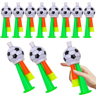 3/6PCS Football Shaped Plastic Cheer Horns Soccer Fan Loud Noise Makers Suitable for Sport Meeting E