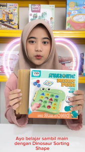 Mainan Anak DINOSAUR PAIRING SHAPE Mainan Edukasi Anak Puzzle Bentuk Dinosaurus Montessori