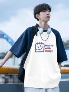 Áo Thun Cotton Tay Ngắn Dáng Rộng Mùa Hè Cho Nam Áo Thun Cotton Tay Lửng in Họa Tiết Thời Trang Thường Ngày