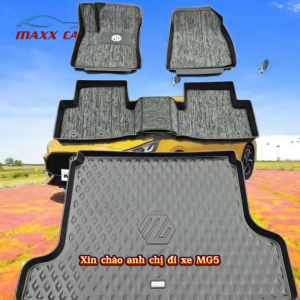 MG5: Riêng lót cốp MAXXCAR nhựa TPE NGUYÊN SINH đúc 5D tràn viền cho xe MG 5 2020+ cao cấp.