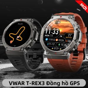 Đồng Hồ Thông Minh Quân Sự GPS Băng Tần Kép T-Rex 3 48mm 10ATM Pin 500mAh Chống Nước La Bàn Đo Độ Cao Cho Thiết Bị Đeo Android Của Huawei