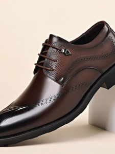 New Soft Bottom Breathable British Style Formal Business Elevator Shoes