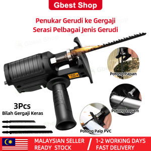 Gbest Jig Saw Adapter Hand Drill Electric Drill Jig Saw Connector Attachment No Tool Instant Curve Saw Conversion Electric Drill Cut Wood Metal PVC