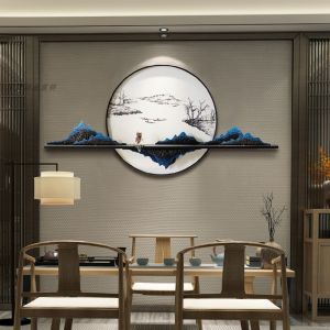 New Chinese Style Metal Wall Decorations Living Room Sofa Background Wall Art Soft Home Decor Iron Art Wall Hanging Decor