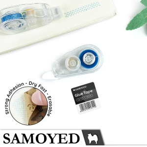 Pita Lem Kertas / Paper Glue / Adhesive / Double Tape Roll / Roller / Dispenser Samoyed GLTD-T