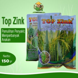 Pupuk Terbaik - TOP ZINK 150gram Obat Padi Mencegah/Mengobati Asem Aseman & Memperbanyak Anakan Padi