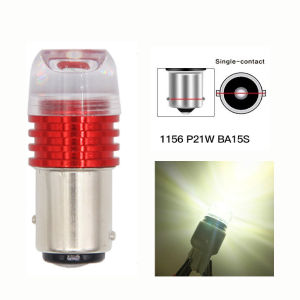 KEVANLY | 2pcs 1156 BA15S Car Turn Signal 1.5W Flash Reverse Light Bulb Stobe Canbus 12V Single Filament Auto Replacement Lamp White Red