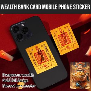 【 Unstoppable Fortune 】 Wealth Bank Card And Mobile Phone Sticker Attract Good Fortune Wealth Card Stickers Golden Card Eight Directions Come To Replenish Wallet
