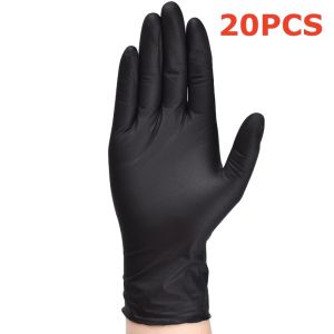 4Mil Black Nitrile Disposable Gloves Latex Free Textured Home Cleaning Gloves Non Sterile Kitchen Food Pre Tattoo Beauty Gloves
