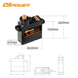 Dspower 4.3g Micro Digital Servo Metal Gear 0.65kg 4.8~6.0V DC for RC Airplane Plane Multicopter Fixed Wing Wltoys Toy Part