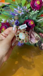 💥จี้โอปอพลอยแท้ล้อมนพเก้า อัญมณีเครื่องประดับพลอยแท้เสริมมงคลราศี โอปอน้ำสวยพลอยหายาก ฝังพลอยแท้ ทับทิมแท้งานละเอียด สินค้ามีใบรับประกันดูแล AUFU STORE