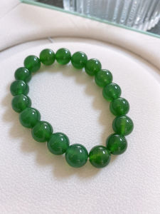 Natural High Ice Agate Bracelet Womens Style Vintage Chinese New Fashion Spinach Green Yang Green Fairy Agate String
