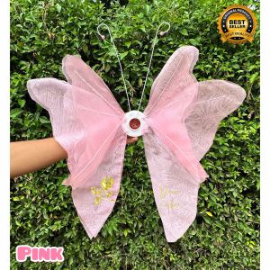 KELOPAK BUNGA/CUP BUNGA + FITINGAN BAHAN KAIN ORGANDI UKURAN 45cm×45cm