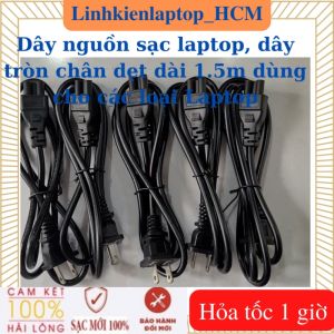 [ Siêu rẻ] Dây nguồn sạc laptop dây tròn chân dẹt dài 1.5m dùng cho các loại Laptop