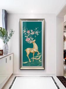 New Chinese Style Corridor Silk Embroidery Decorative Painting Grand Entrance Hall Suzhou Embroidery Wall Hanging Artwork