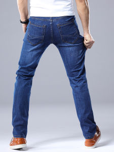 Quần Jeans Nam Ống Thẳng Ôm Vừa Quần Dài Mùa Xuân Thu Đông Co Giãn Thường Ngày Thời Trang Quần Jeans Denim Co Giãn