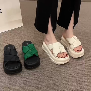 6CM long leg artifact womens slippers