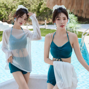 YANWANMI | Bộ Đồ Bơi 3 Mảnh Kiểu Ins Gợi Cảm Và Kín Đáo Có Tác Dụng Giúp Bụng Thon
