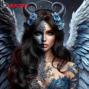 Huacan Diamond Mosaic Portrait Woman 5d Crystal Diamond Painting Cross Stitch Complete Kit Home Bedroom Wall Artwork