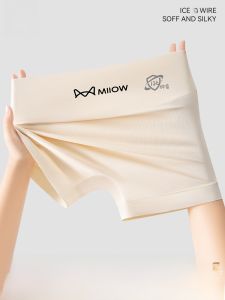 MiiOW | Quần an toàn Ice Silk cho nữ Quần lót ngắn không viền Quần lót nâng eo hai trong một Quần lót mùa hè cạp cao
