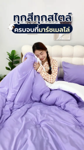 ZENTIA New Collection ชุดผ้าปูที่นอนคอตตอนพรีเมี่ยม ผ้านวมหนานุ่มฟูดุจมาร์ชเมลโล่ สีทูโทน [ZN]