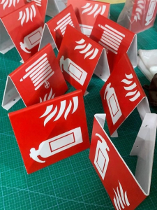 RUIKELAIXIANG | Fire Safety Signage PVC Triangle Emergency Kit Wash Station Placement Indicator Wall Night Light Fire Hydrant Glow Warning Sign
