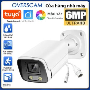 Camera IP Tuya 6MP Giám Sát Ngoài Trời POE Với Âm Thanh Hai Chiều H.265 Tầm Nhìn Ban Đêm Màu Sắc Cho Hệ Thống An Ninh Gia Đình Smartlife
