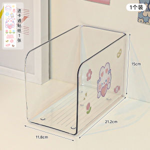 Transparent Book Stand Desk Storage Rack Box Acrylic Bookcase Fixed Book Desktop Office Shelf File Shelf