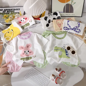 🎀🌞👧ชุดเสื้อกล้าม+กางเกงยาวเด็กหญิง ซัมเมอร์ 2025 🐇หมีโบว์ น่ารัก ผ้าฝ้ายสบายใส่ได้ทุกวัน