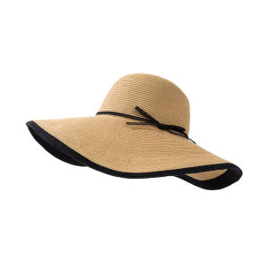 Petit Bari | French Elegance Wide Brim Straw Sun Hat with Wave Edging