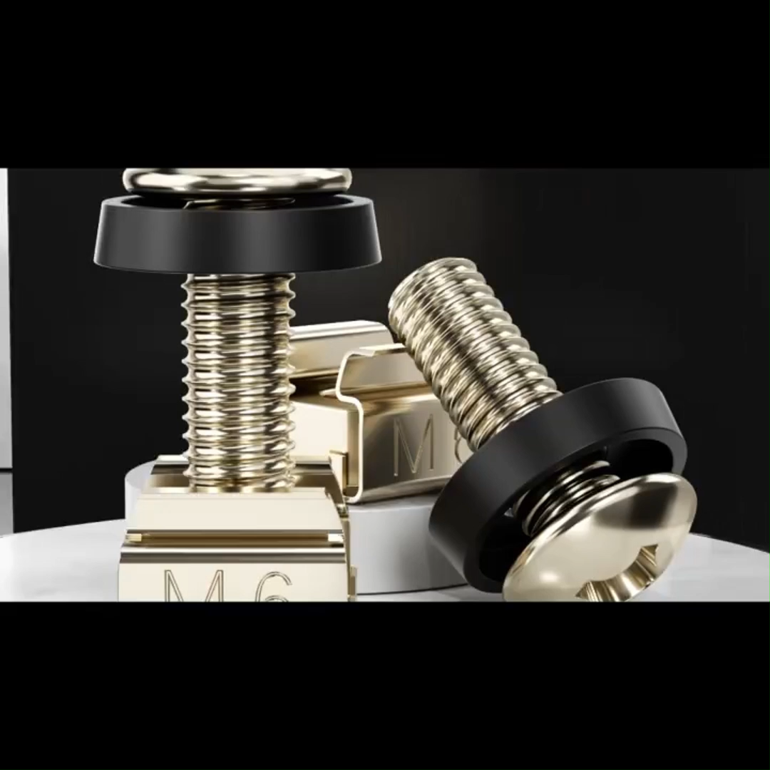 30bộ Giá Gắn Đai Ốc Ốc Vít Vòng Đệm Ốc Gai Gắn Trên Kệ M6 X 16mm Vít Và Đinh Rửa Dành Cho Tủ Máy Chủ Gắn Trên Kệ