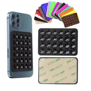4pcs Square 24‑Piece Silicone Suction Cup For Phone Holder Mobile Power Bank Makeup Mirror Universal Anti-Slip Back Sticker