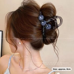 NING ZHOU | Crystals Blue Butterfly Tassel Flower Decorative Hair Clamp