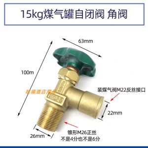 Gas Bottle 15kg Gas Tank Switch Self-Closing Valve Angle Valve Liquefied Gas Cylinder Angle Valve Coal Pure Copper Thickened Valve