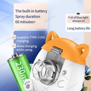 AiQUE Mini Charging Nebulizer Portable Handheld Silent Mesh Nebulizer Inhaler for Child Adult Mini Atomizer Health Care Medical