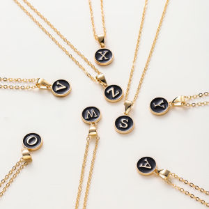 🔥Gold Metal English Letter Lucky Pendan Necklace High Quality A-Z Letter Necklace For Men LovelylifeFu👍