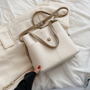 Trendy Womens Bucket Bag Fashionable Shoulder Crossbody Bag Versatile High-End Feeling 2025 New Style Soft PU Leather