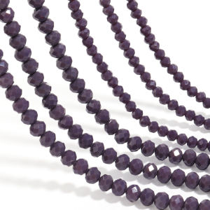 1 Strand Faceted Purple Crystal Beads 3/4/6/8mm Rondelle Beads Loose Spacer Beads For DIY Jewelry Making Bracelet Necklace