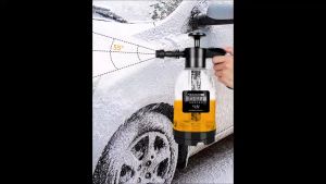 Foam Bubble Bottle Sprayer 2L PP Car Wash Soap Foam Generate Pressure Sprayer Wide Angle Gardening Sprayer with Glove Wiping Selection