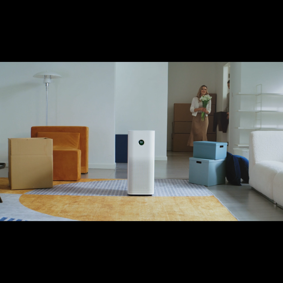 Xiaomi Mijia Smart Air Purifier 4 Pro | 3-in-1 H13 Filter 500m³/h CADR PM2.5/PM10 Dual Sensor H1N1 Virus Reduction Odour & Smoke Reduction Anti-Bacteria OLED Display Air Quality Display 35-60㎡ Rooms