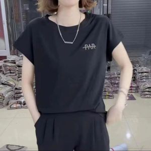 HUAXUNRAN | Loose-Fitting T-Shirt for Middle-Aged Women Summer New Style