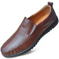 Clohoo mens fashionable handmade sole, soft and comfortable, suitable for womens business style, 46 split, smooth leather, with rubber outsole. 