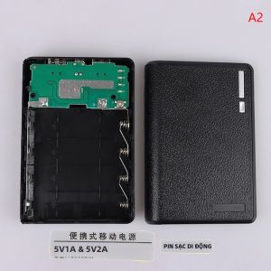 NC 4x18650 Pin Dual USB Power Bank Kit Hộp Nguồn Di Động Không Hàn DIY Vỏ Để Sạc Và Lưu Trữ