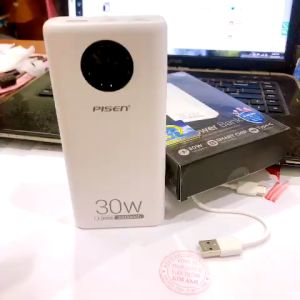 Pin dự phòng PISEN QUICK Power Cube công suất 30W 20000mAh sạc nhanh hai chiều - Hàng chính hãng