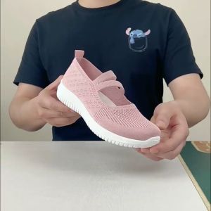 2023 New Slip On Shoes for Women Korean Rubber Lady Casual Loafers Flats Comfy Mother Shoes