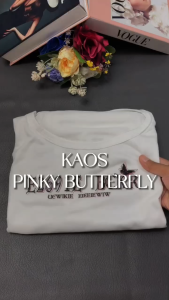 Kaos Wanita PINKY BUTTERFLY Pe Premium