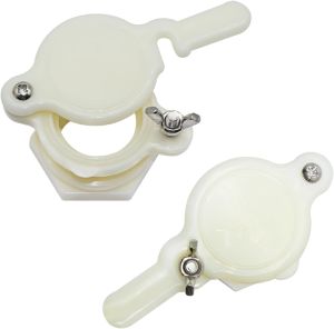 Honey Gate Valve 2 Pack Honey Extractor Tap Nylon Honey Extractor Spout for 5 Gallon Bucket Bee Hive Honey Spinner Tool Beekee