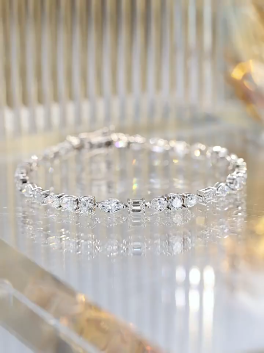 QUEENSUN 18K gold Lab Grown Diamond one carat diamond fancy shaped ...