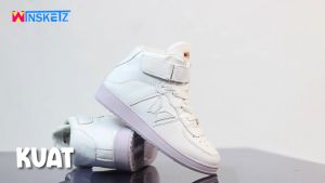 Sepatu Anak Laki Perempuan Sekolah Casual Original Premium Import Lokal Wins High Full White Putih