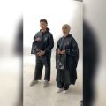 Jas Hujan Motor Mantol Ponco Kelelawar Celana Bahan Tebal PVC Pria dan Wanita JUMBO Cream Dewasa. 